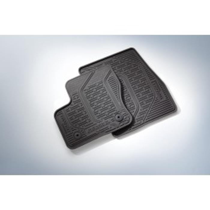 Floor Mats - All-Weather Thermoplastic Rubber, Black, Front Pair, For Carpet Floor 2014 - 2018	Ford	