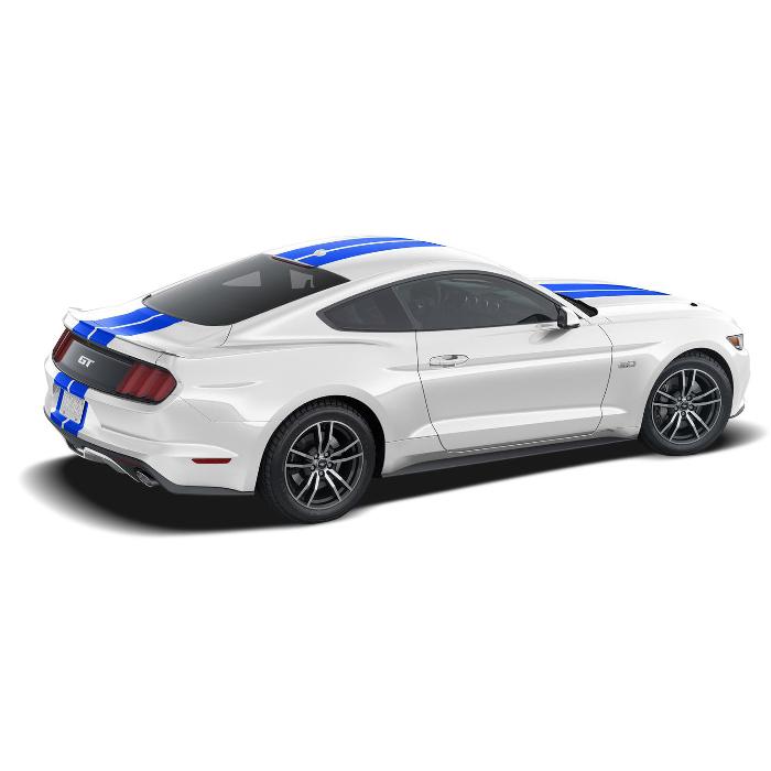 Graphics Kit - 10 In. Wide Dual Over-the-Top Stripes, Intense Blue 2015 - 2018	Ford	Mustang VGR3Z-63