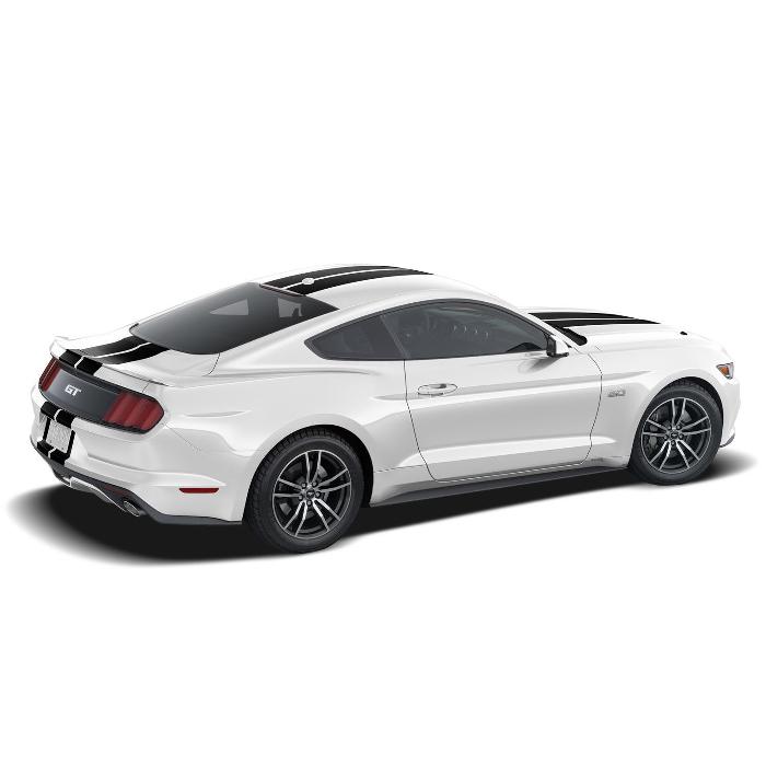 Graphics Kit - 10 In. Wide Dual Over-The-Top Stripe, Matte Black 2015 - 2018	Ford	Mustang VGR3Z-6320