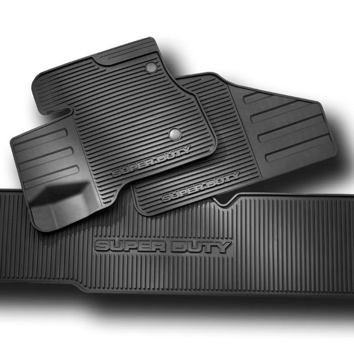 Floor Mats - All-Weather Thermoplastic Rubber, Black 3-Pc. With Vinyl Flooring F-Series HC3Z-2613300
