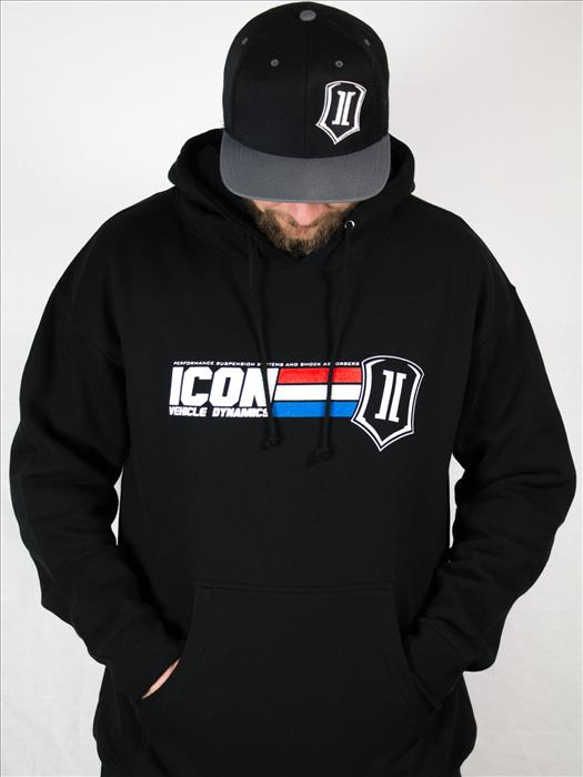 ICON GI-Logo Hoodie – Black, Extra Large