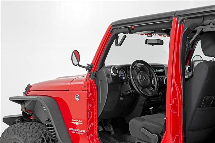 Jeep Classic Round Folding Mirror 07-18 Wrangler JK Rough Country