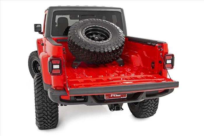 Bed Mounted Tire Carrier 20 Jeep Gladiator Rough Country