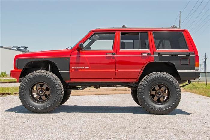 Full Body Armor FR & RR Combo Jeep Cherokee XJ 2WD/4WD (1997-2001) Rough Country
