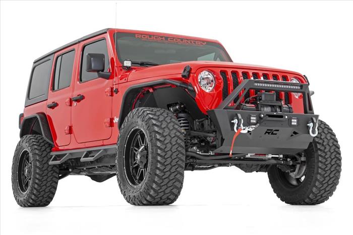 Jeep Stubby Front Trail Bumper 18-20 Wrangler JL and 20-Present Gladiator JT Rough Country