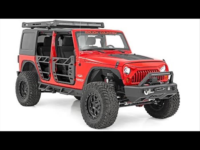 Jeep Roof Rack System w/Black-Series LED Lights 18-20 Wrangler JL Rough Country