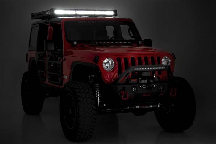 Roof Rack Black Series Lights Jeep Wrangler JL (18-26)/Wrangler Unlimited (18-26) Rough Country