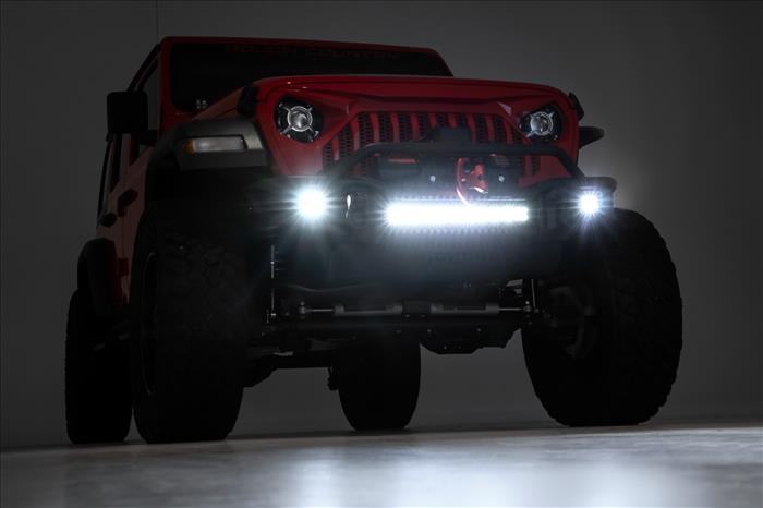 Front Winch Bumper Tubular Skid Plate Jeep Gladiator JT/Wrangler JK & JL/Wrangler Unlimited Rough Country