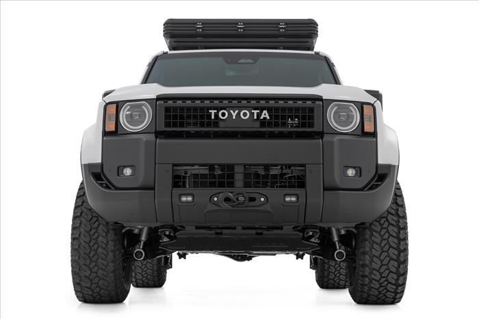 Hidden Winch Mount White SAE Fog Toyota Land Cruiser 4WD (2024-2026) Rough Country