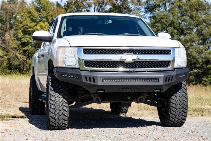 Front High Clearance Bumper Black LEDs Chevy Silverado 1500 2WD/4WD (07-13) Rough Country