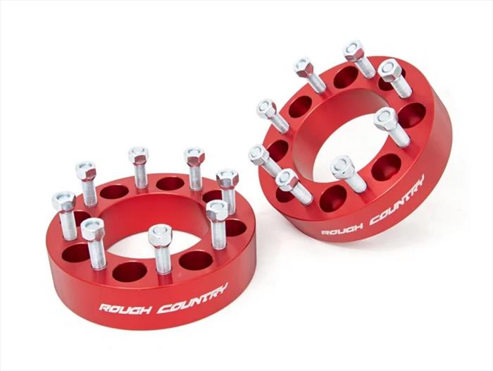 2 Inch Wheel Spacers Pair Red 94-11 4WD Dodge Ram 2500 94-11 4WD Dodge Ram 3500 Rough Country
