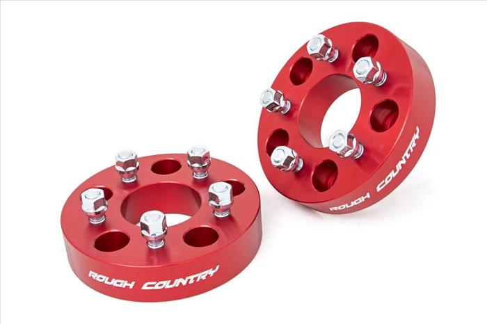 Wheel Adapters 5x5 to 5x4.5 Adapters Red 6061-T6 Aluminum Sold in Pairs Rough Country