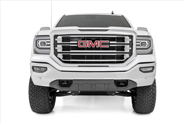 7 Inch Stamped Steel LCA Lift Kit Forged UCA Bracket M1 Struts/M1 Silverado/Sierra 1500 (16-18) Rough Country