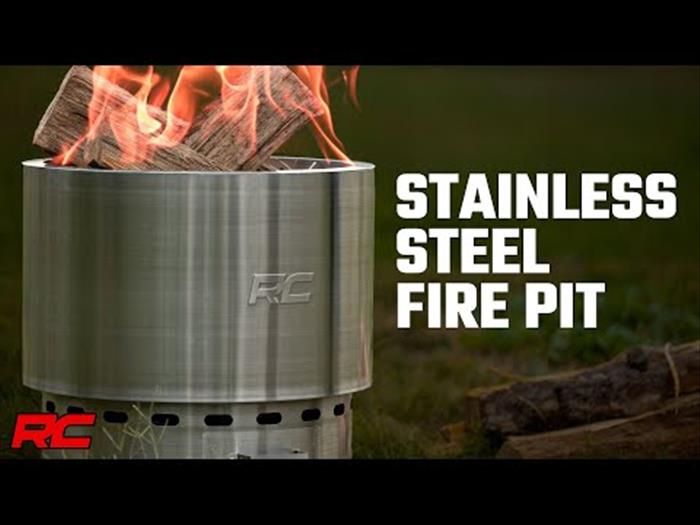 Fire Pit Stainless Steel With Carry Bag Rough Country
