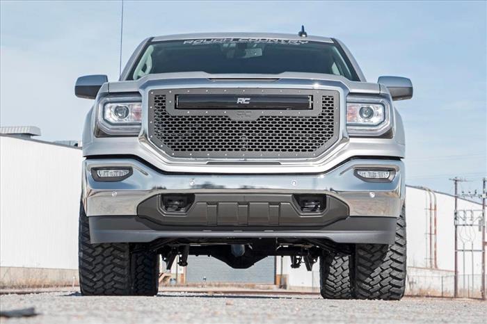 3.5 Inch Suspension Lift Knuckle Kit w/V2 Monotube 14-18 Silverado/Sierra 1500 4WD Aluminum & Stamped Steel Rough Country