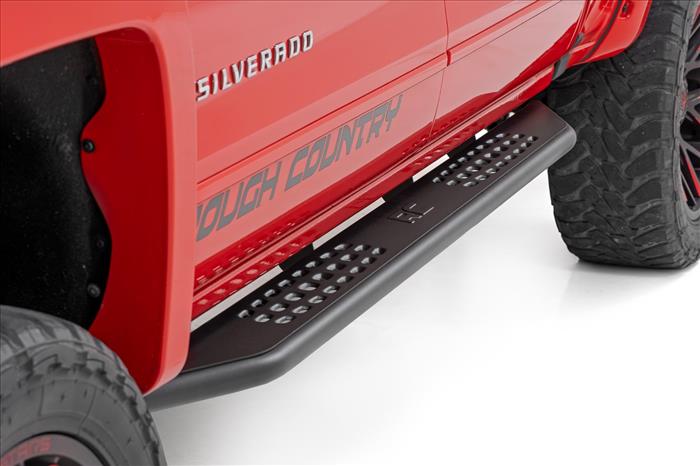 OV2 Running Boards Side Step Bars Crew Cab Silverado/Sierra 1500/2500HD/3500HD (07-19 & Classic) Rough Country