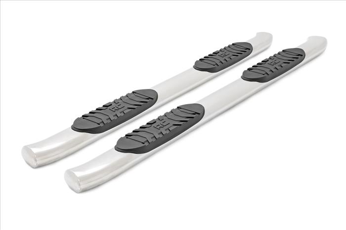 GM Stainless Steel Oval Nerf Step Bars 07-18 GM 1500 / 07-19 2500HD/3500 HD / 19 Classic Crew Cab Rough Country