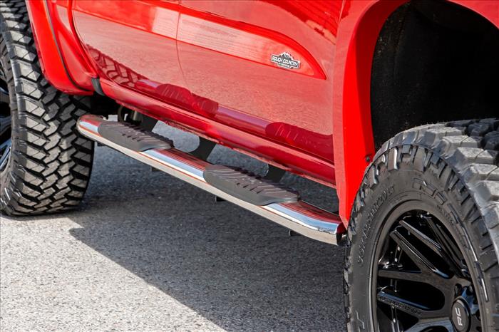 Oval Nerf Steps Stainless Crew Cab Silverado/Sierra 1500/2500HD/3500HD (19-26) Rough Country