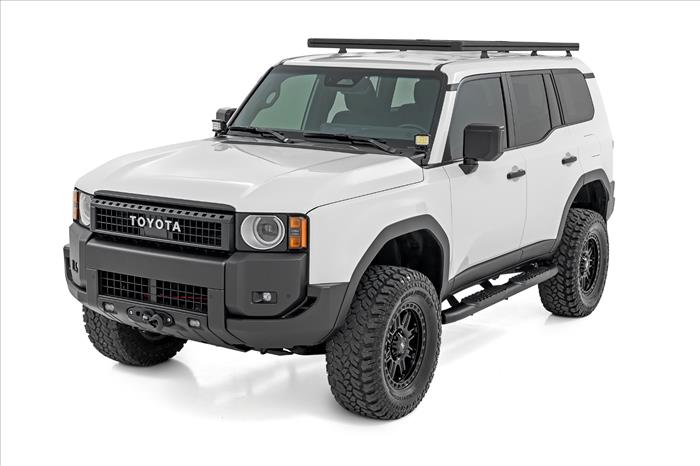 Oval Nerf Steps Black Toyota Land Cruiser 4WD (2024-2026) Rough Country
