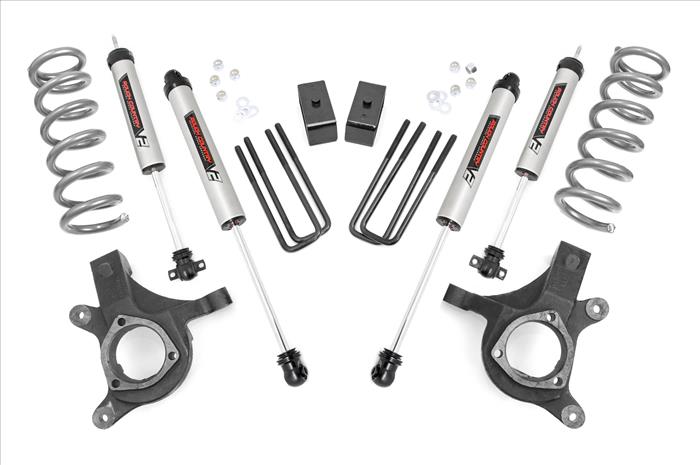 4.5 Inch GM Suspension Lift Kit w/V2 Shocks For 99-06 1500 PU 2WD Rough Country
