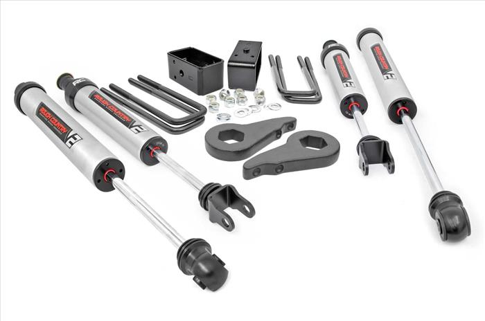 1.5 - 2.5 Inch GM Leveling Lift Kit w/ V2 Shocks 99-06 1500 PU 4WD Rough Country