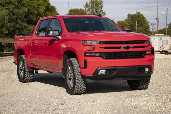 3.5 Inch Lift Kit Red Chevy Silverado 1500 2WD/4WD (2019-2024) Rough Country