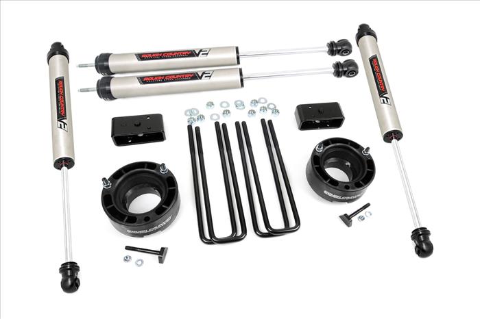 2.5 Inch Dodge Leveling Lift Kit w/V2 Shocks 94-01 Ram 1500 4WD Rough Country