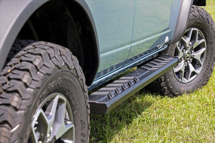 BA2 Running Boards Side Step Bars 4-Door Ford Bronco 4WD (2021-2025) Rough Country