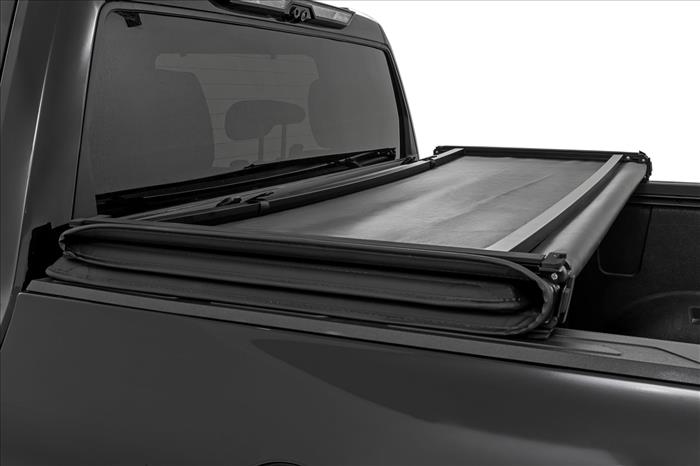 Soft Tri-Fold Bed Cover With & W/O OE Rails 6 Foot 7 Inch Bed Toyota Tundra (22-26) Rough Country