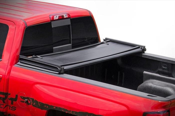 Soft Tri-Fold Bed Cover 6 Foot 10 Inch Bed Ford F-250/F-350 Super Duty (17-26) Rough Country