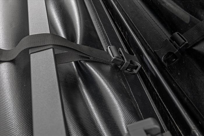 Soft Tri-Fold Bed Cover 5 Foot 7 Inch Bed Nissan Titan 2WD/4WD (2017-2024) Rough Country