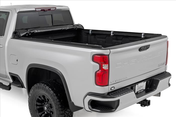 Soft Roll Up Bed Cover 6 Foot 9 Inch Bed Silverado/Sierra 2500HD/3500HD (20-26) Rough Country