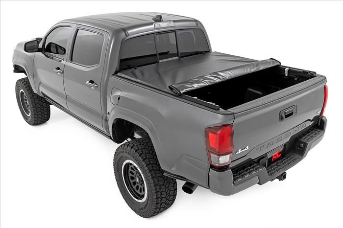 Soft Roll Up Bed Cover 5 Foot Bed Toyota Tacoma 2WD/4WD (2016-2023) Rough Country