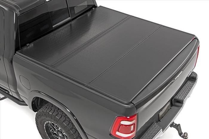 OSIAS 5.5FT Hard Solid 4-Fold Truck Bed Tonneau Cover For Toyota Tundra 2014-2025 – Black, Aluminum, Waterproof, With LED Light