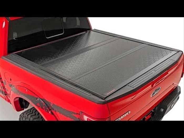 Low Profile Hard Tri-Fold Tonneau Cover 07-13 1500 5.5 Foot Bed w/Rail Caps Rough Country