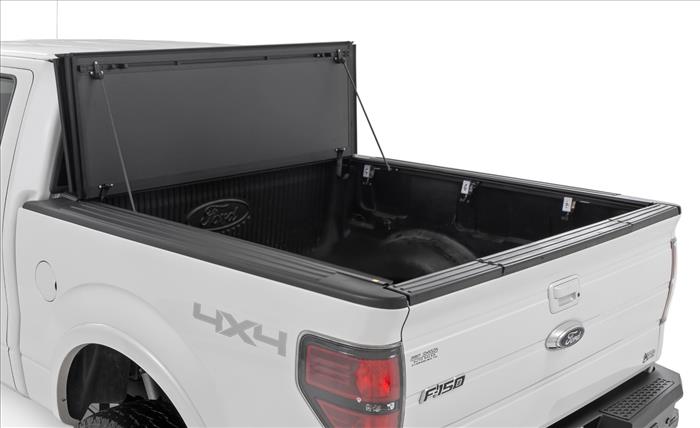 Hard Tri-Fold Flip Up Bed Cover 6 Foot 7 Inch Bed Ford F-150 2WD/4WD (2004-2014) Rough Country