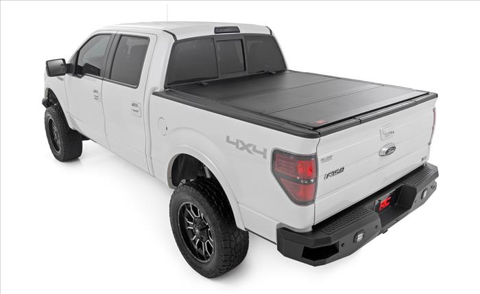 Hard Tri-Fold Flip Up Bed Cover 6 Foot 7 Inch Bed Ford F-150 2WD/4WD (2004-2014) Rough Country