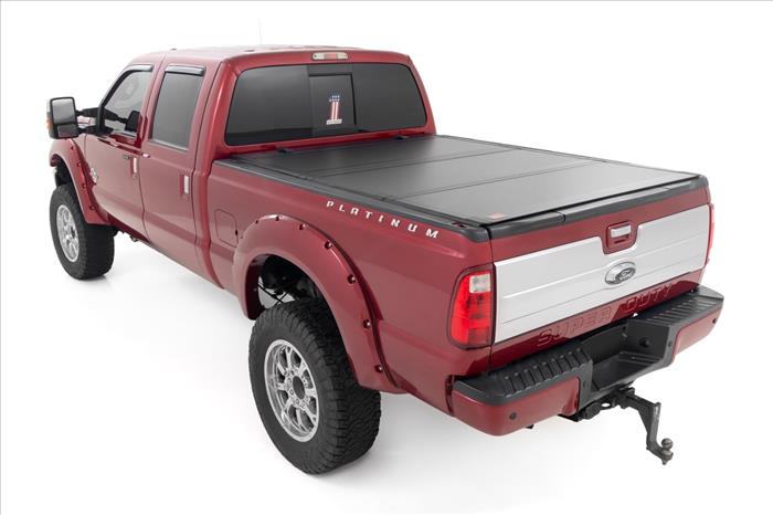 Hard Tri-Fold Flip Up Bed Cover 6 Foot 10 Inch Bed Ford F-250/F-350 Super Duty (99-16) Rough Country