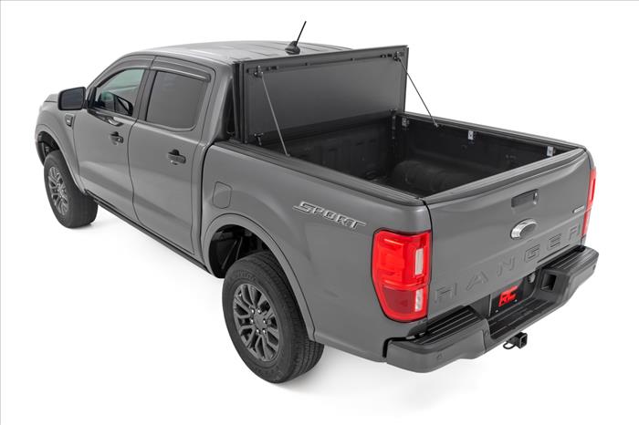 Hard Tri-Fold Flip Up Bed Cover 5 Foot Bed Ford Ranger 2WD/4WD (2019-2023) Rough Country
