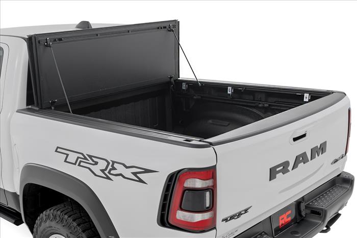 Hard Tri-Fold Flip Up Fold Bed Cover 5 Foot 7 Inch Bed Ram 1500 (19-26)/1500 TRX (21-24) Rough Country