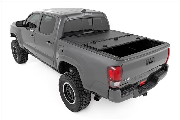 Hard Tri-Fold Flip Up Bed Cover 5 Foot Bed Toyota Tacoma 2WD/4WD (2005-2015) Rough Country