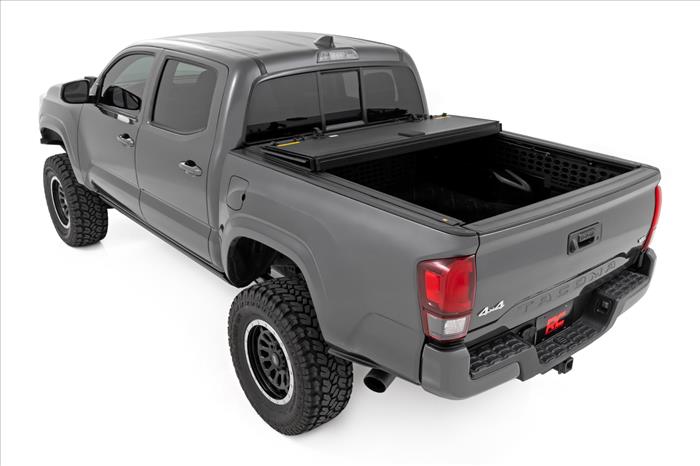 Hard Tri-Fold Flip Up Bed Cover 6 Foot Bed Toyota Tacoma 2WD/4WD (2005-2015) Rough Country