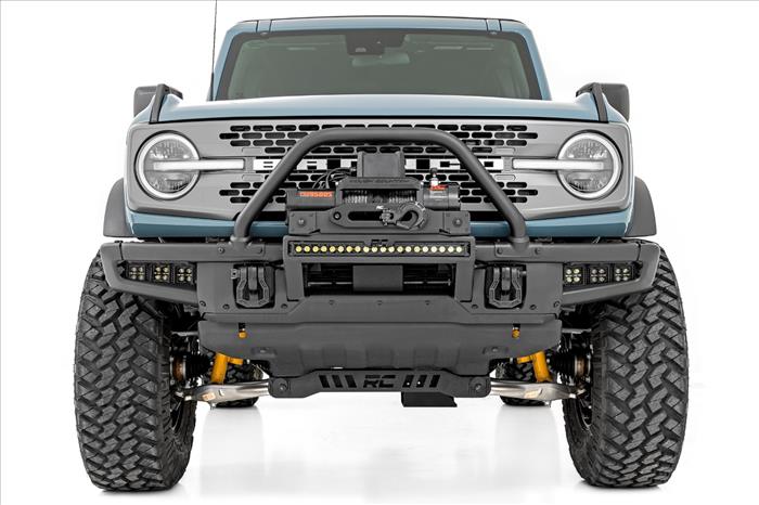 LED Light Kit Fog Mount Triple 2 Inch Black Pair White DRL Ford Bronco (21-25) Rough Country