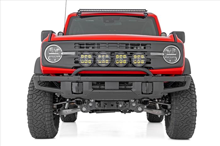 Light Bar Mount 6.5 Inch Round LED (Quad) OE Modular Steel Ford Bronco (21-25) Rough Country