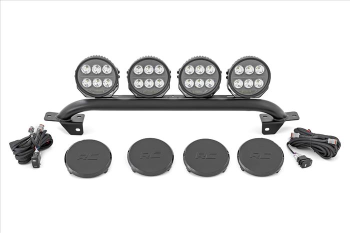 Light Bar Mount 6.5 Inch Round LED (Quad) OE Modular Steel Ford Bronco (21-25) Rough Country
