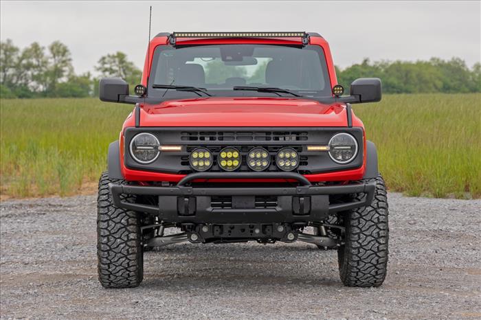 Light Bar Mount 6.5 Inch Round LED (Quad) OE Modular Steel Ford Bronco (21-25) Rough Country