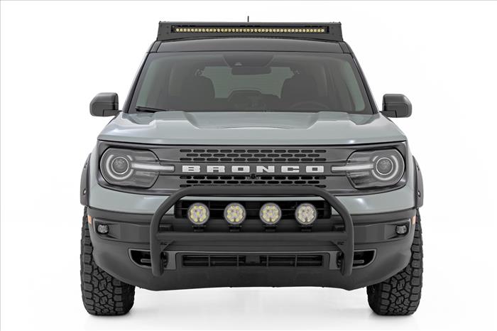 Nudge Bar w/ Tow Hooks 20 Inch Black Single Row LED Ford Bronco Sport (21-24) Rough Country