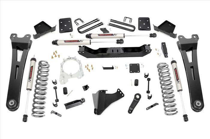 6 Inch Suspension Lift Kit w/Radius Arms & V2 Shocks Rear Overload Springs 3.5 Inch Diam 17-19 F-250/350 4WD Diesel Rough Country
