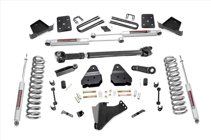 6 Inch Suspension Lift Kit 17-19 F-250/350 4WD w/Front Drive Shaft Diesel 4 Inch Axle w/o Overloads Rough Country