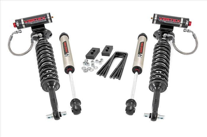 2.0 Inch Ford Leveling Lift Kit w/ Vertex and V2 Shocks (14-20 F-150) Rough Country
